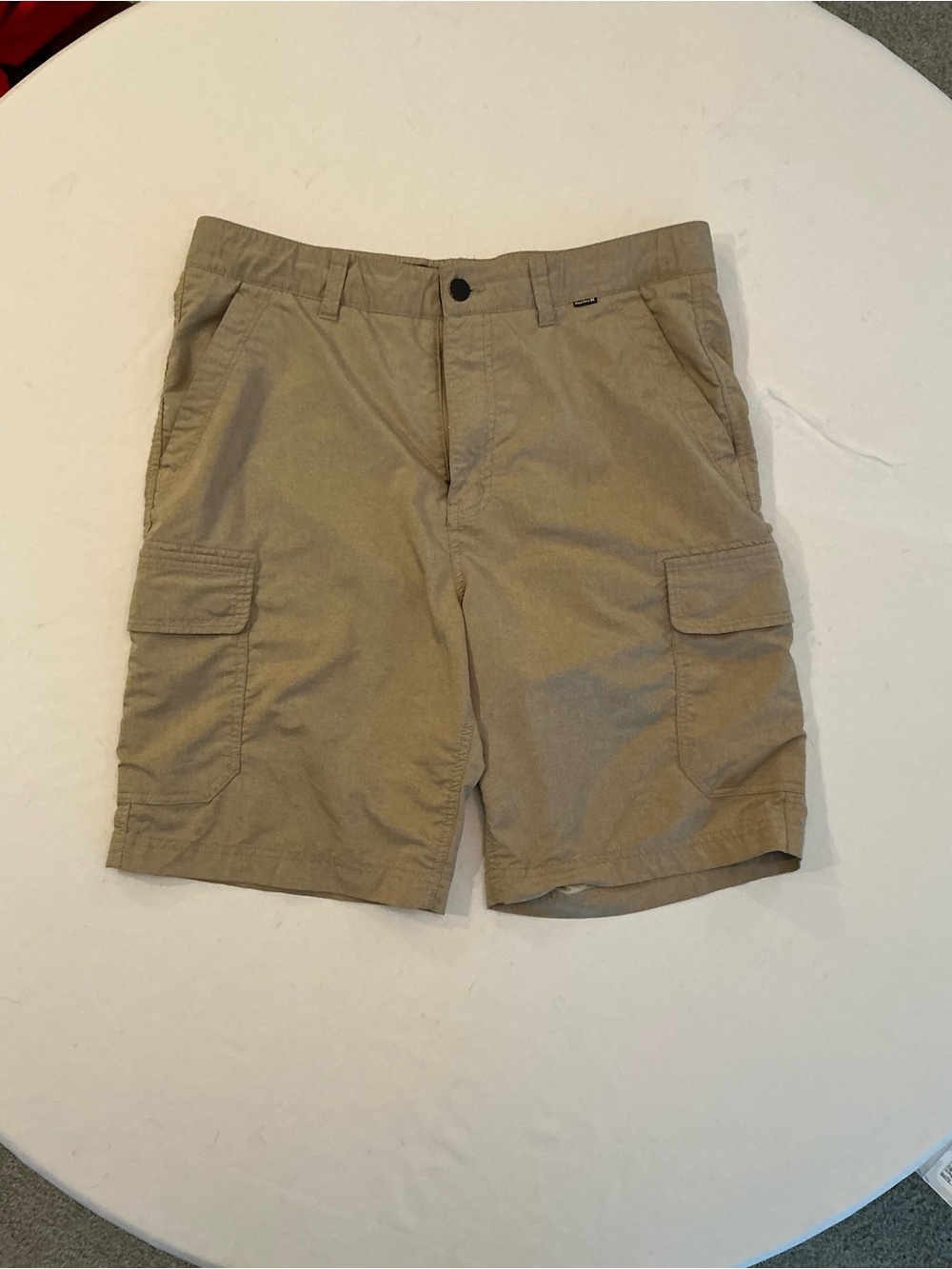 Hurley Tan Cargo Shorts with Side Pockets